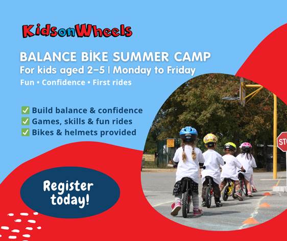Kids on Wheels Summer Balance Bike Camp is coming to Champlain Heights Community Centre! For kids aged 2–5, this fun and active camp helps little riders build balance, confidence, and bike-handling skills, all through games, play, and guided learning with certified instructors. August 18 to August 22, 2025 ✅ No bike? No problem, all equipment is provided! Spots are limited, so register early to secure yours.